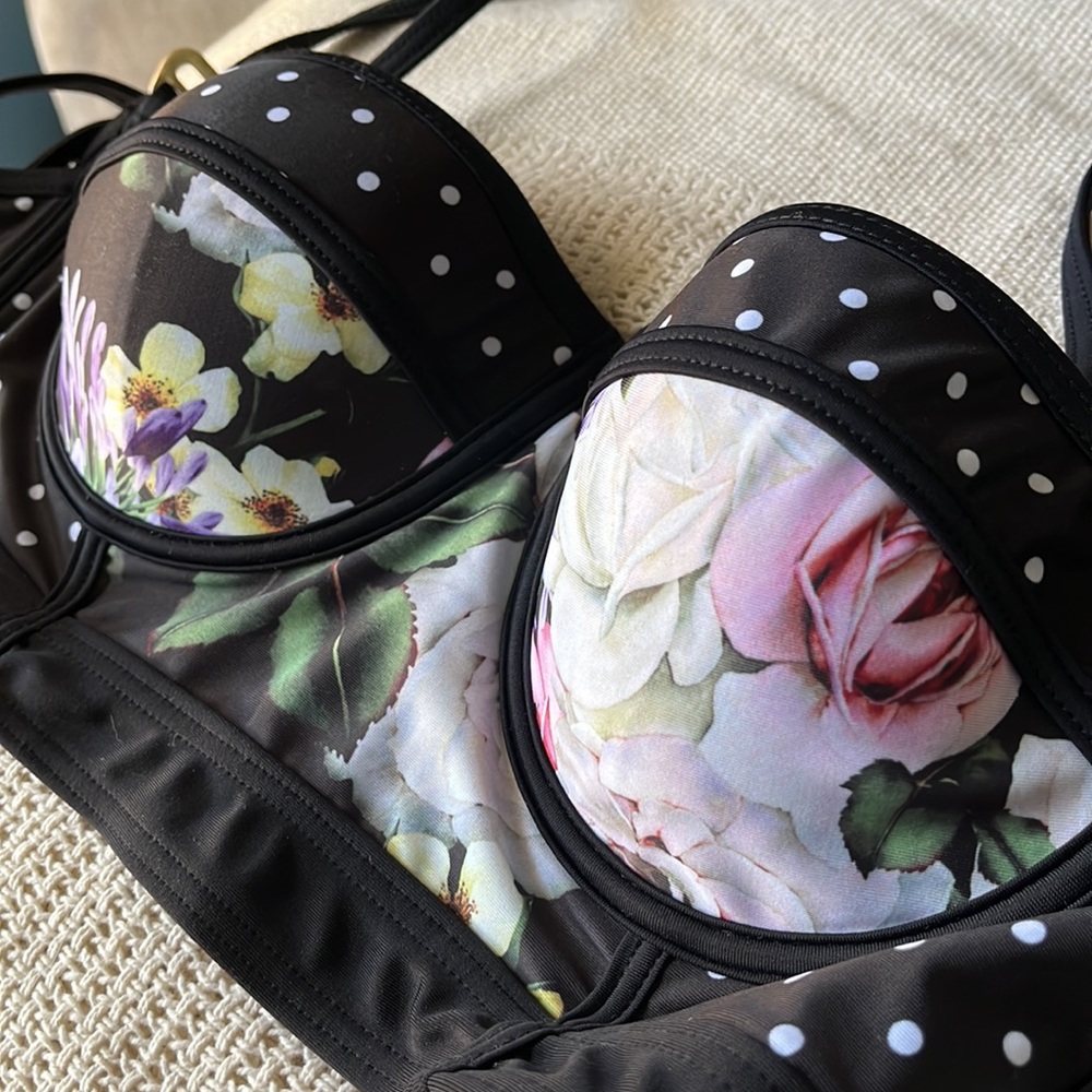 ModCloth Bustier Swimsuit Top S